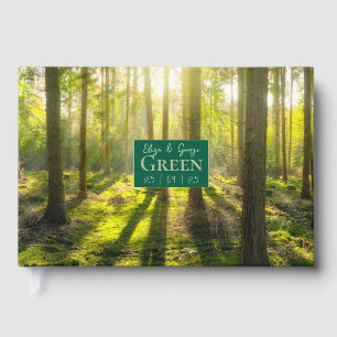 Green Woodland Theme Guest Book