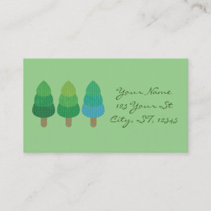 Green Woodland Trees Thunder_Cove Business Card