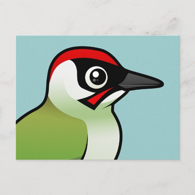 Green Woodpecker Postcard (Front)
