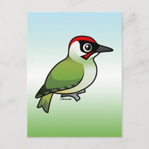 Green Woodpecker Postcard