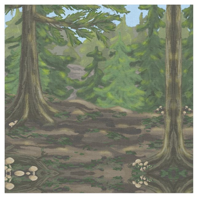 Green Woods Fabric (Close Up)