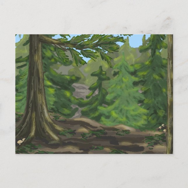Green Woods Holiday Postcard (Front)