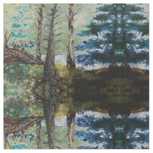 Green Woods Pattern Fabric