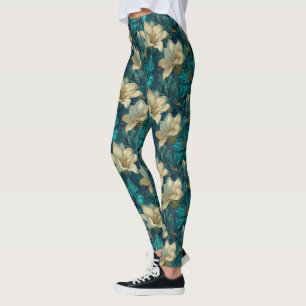 Green Workout Amaryllis Charm Mothers Day Gift For Leggings