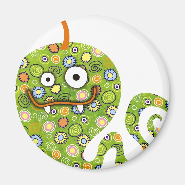 Green Worm Magnet (Front)