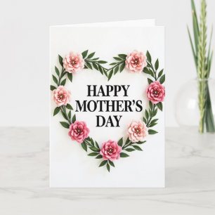 Green Wreath Mothers Day Card