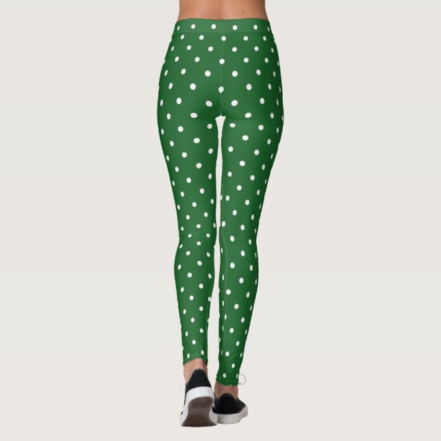 Green WS Polka Dot Leggings (Back)