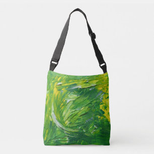 Green Yellow Abstract Crossbody bag  