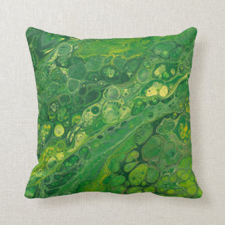 Green & Yellow | Abstract Throw Pillow