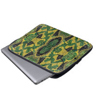 Green Yellow Alligator Crocodile Dragon Leather