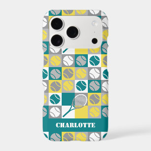 😍 Green, yellow and grey tennis pattern