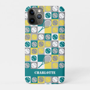 😍 Green, yellow and grey tennis pattern  Case-Mate iPhone Case