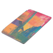 Green, yellow, and red abstract painting iPad air cover (Side)