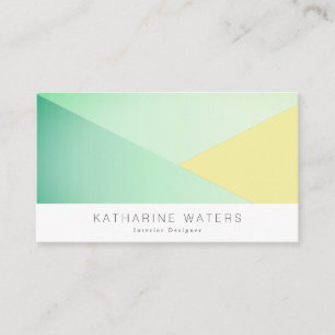Green & Yellow Blocks Modern Business Card
