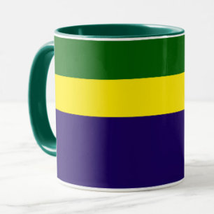 Green Yellow Blue Colour Block Style Design Mug