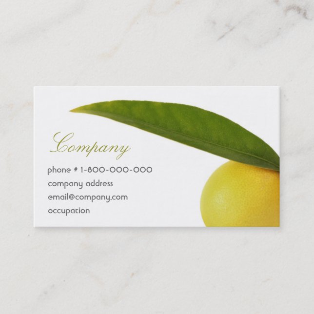 Green & Yellow Business Card (Front)