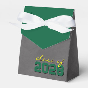 Green & Yellow Chalkboard Graduation Gift Boxes
