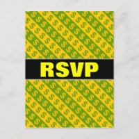 Green & Yellow Dollar Signs ($) Striped Pattern