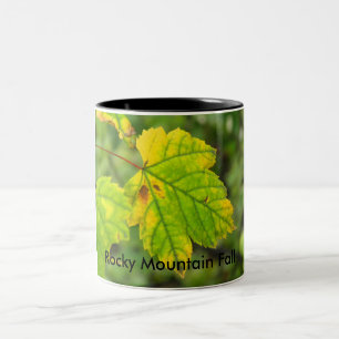 Green & Yellow Fall Leaves in the Rockies 11oz Mug