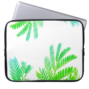 Green Yellow Fever Tree Leaves Laptop Sleeve