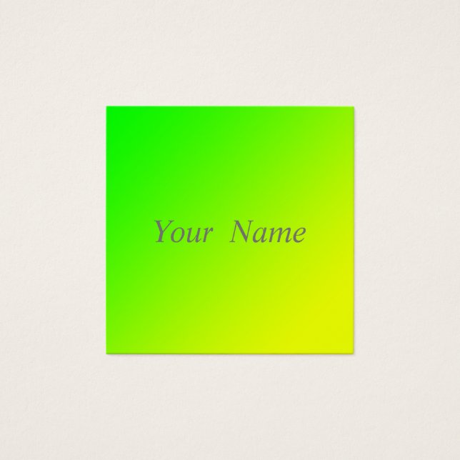 green yellow gradient business card (Front)