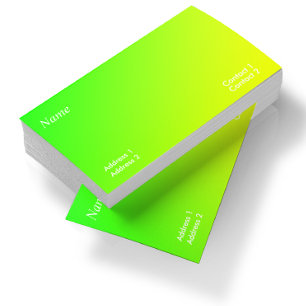 green yellow gradient business card