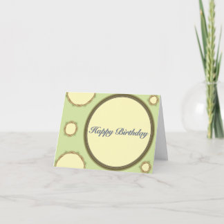 Green Yellow Happy Birthday Card