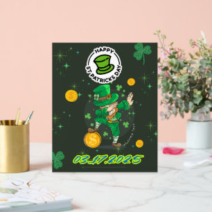  Green Yellow  Illustration St. Patrick`s day Acrylic Sign