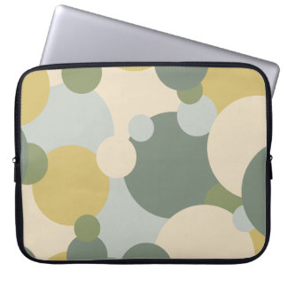 Green-yellow molecules laptop bag
