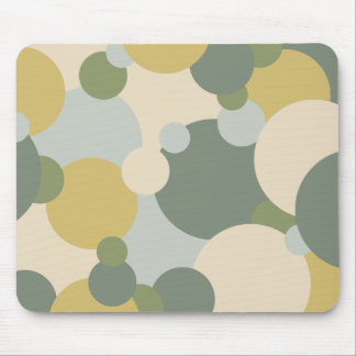 Green-yellow Molecules Mouse Pad