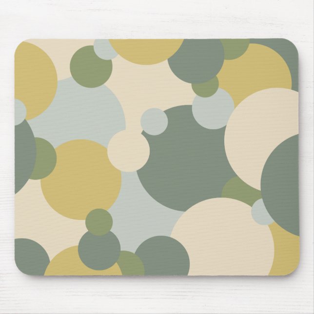 Green-yellow Molecules Mouse Pad (Front)