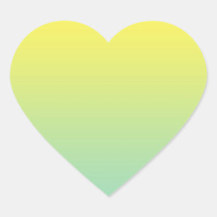 Green & Yellow Ombre Heart Sticker