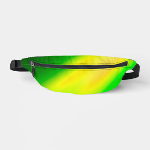 Green Yellow ombre moonlight Double Stripe Bum Bags