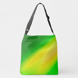 Green Yellow ombre moonlight Double Stripe Crossbody Bag