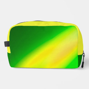 Green Yellow ombre moonlight Double Stripe Dopp Kit