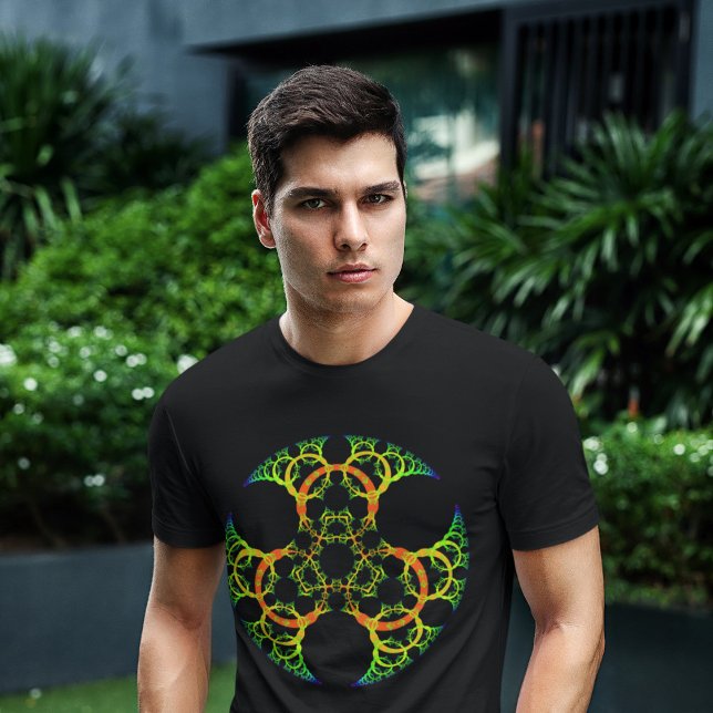 Green Yellow Orange Circles Fractal T Shirt (Creator Uploaded)