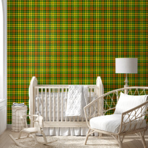 Green Yellow Orange Plaid Tartan Design Wallpaper