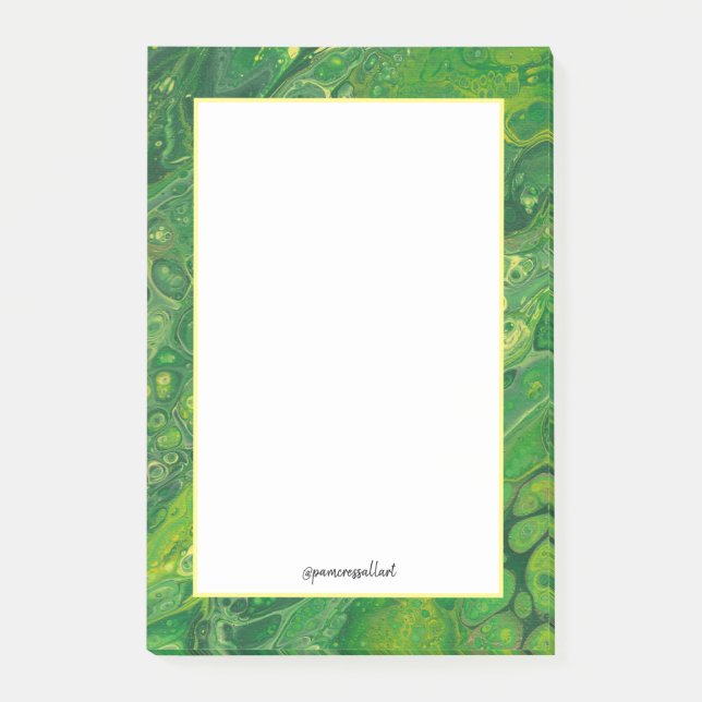 Green & Yellow | Personalised 4x6 Post-it® Note (Front)