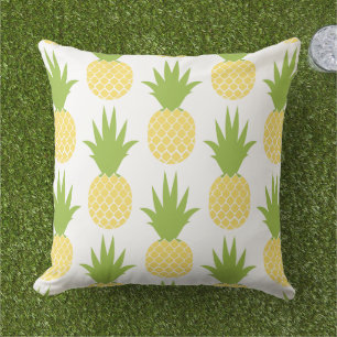 Green Yellow Pineapple Pattern Tropical Cushion