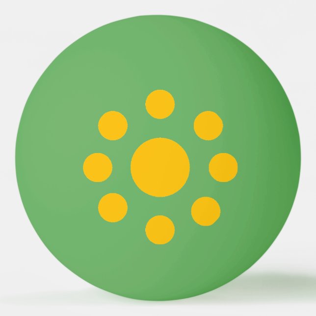 Green/Yellow Ping-Pong Ball New Design BRASIL (Front)