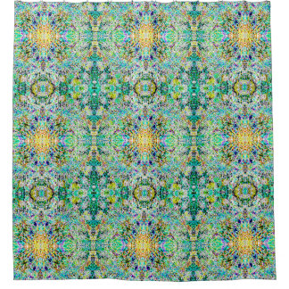 Green-yellow Shower Curtain