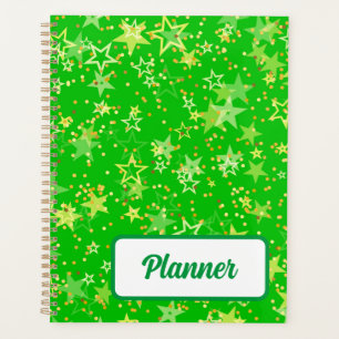 Green yellow stars planner
