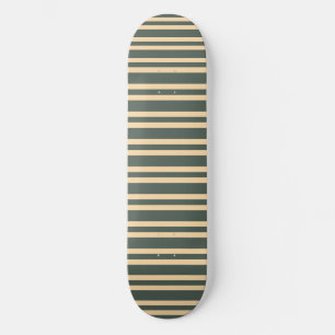 Green Yellow Stripes Pattern Skateboard
