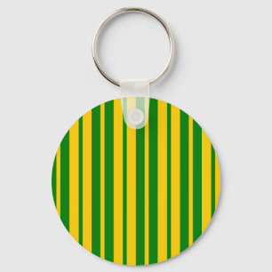 Green Yellow Stylish Stripes Pattern Design Key Ring