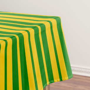 Green Yellow Stylish Stripes Pattern Design  Tablecloth