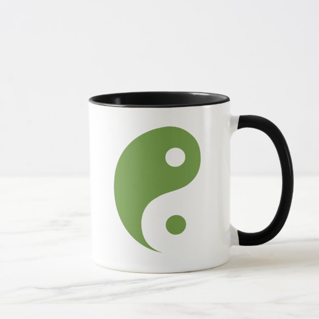 Green Yin Yang Taoist Symbol Mug (Right)