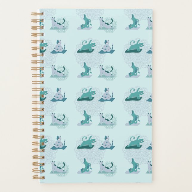 Green Yoga Cats Planner (Front)