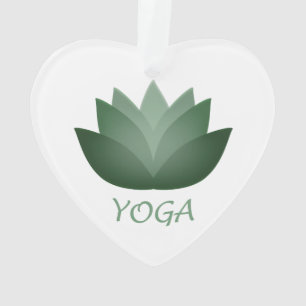 Green Yoga Lotus Flower Ornament