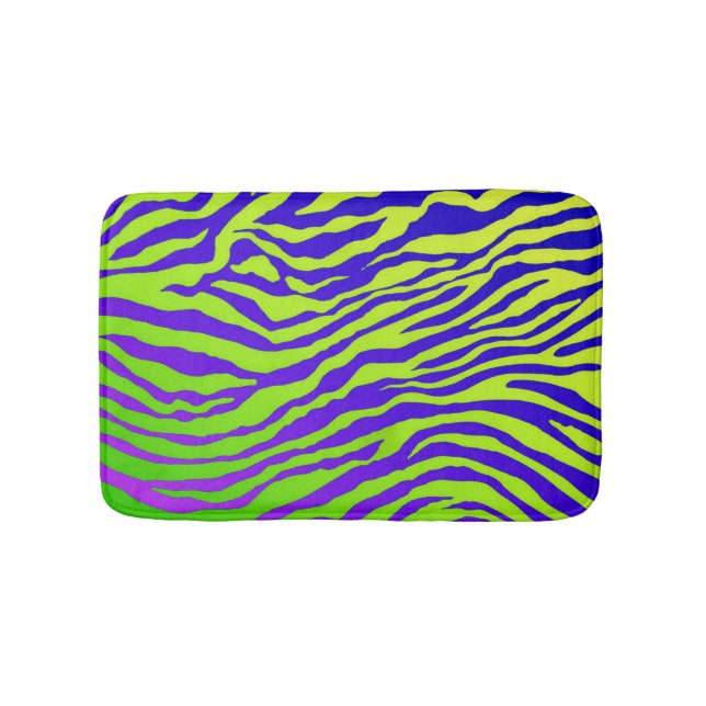 Green Zebra Bath Mat (Front)