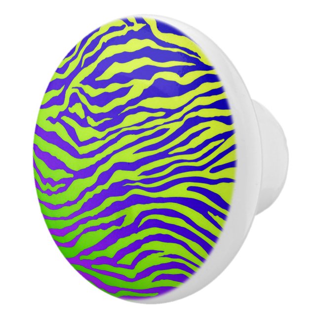 Green Zebra Ceramic Knob (Right)